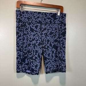 Sweaty Betty Black and Blue Patterned Zero Gravity Bike Shorts
